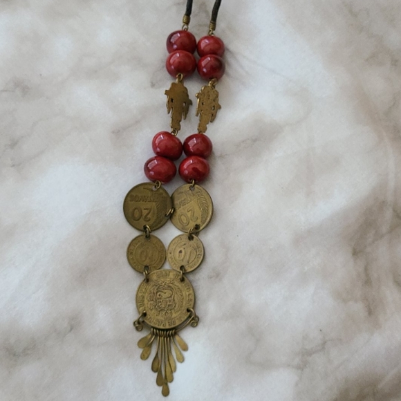 Vintage Peruvian Coin Necklace - Picture 3 of 4